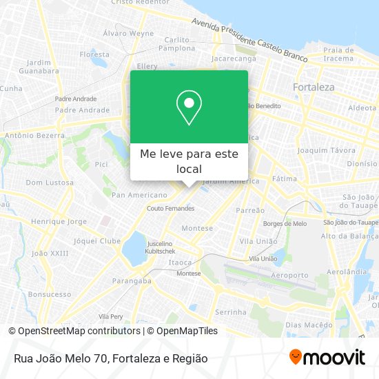 Rua João Melo 70 mapa