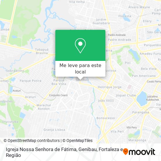 Igreja Nossa Senhora de Fátima, Genibau mapa