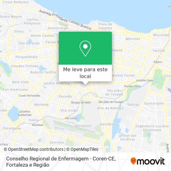 Conselho Regional de Enfermagem - Coren-CE mapa