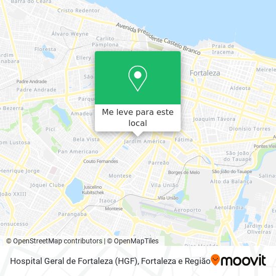 Hospital Geral de Fortaleza (HGF) mapa