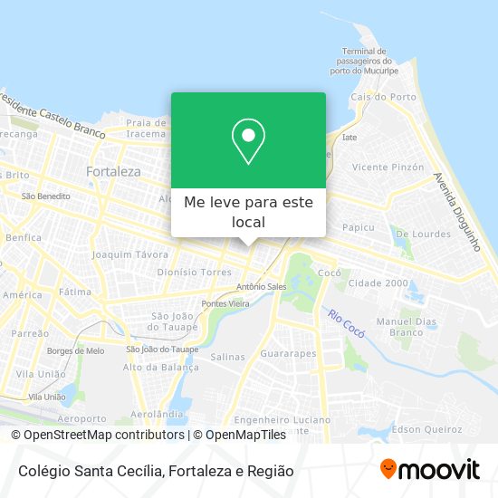 Colégio Santa Cecília mapa