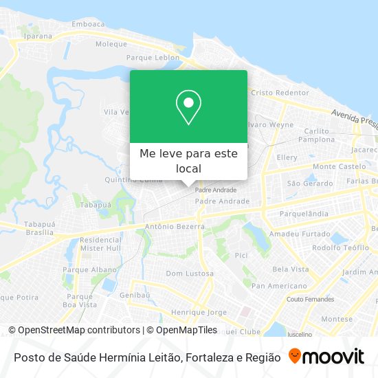 Posto de Saúde Hermínia Leitão mapa