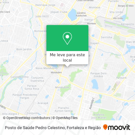 Posto de Saúde Pedro Celestino mapa