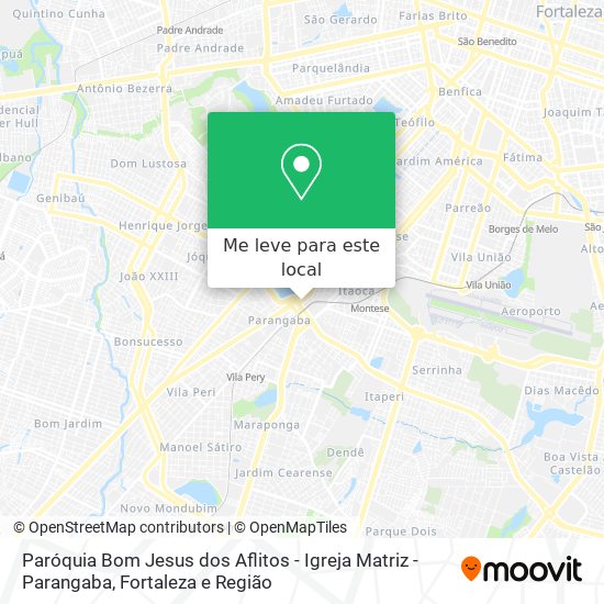 Paróquia Bom Jesus dos Aflitos - Igreja Matriz - Parangaba mapa
