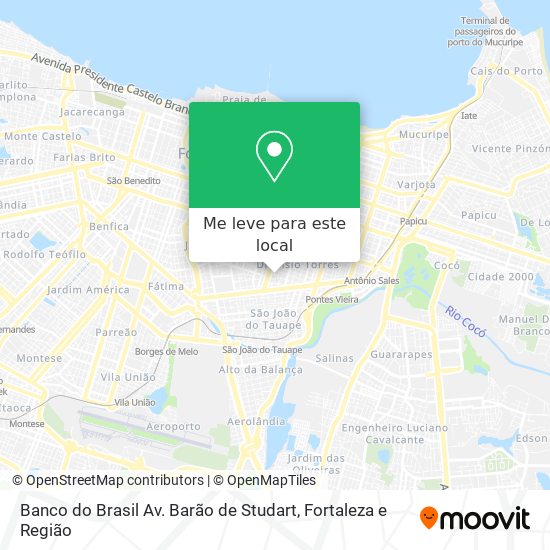 Banco do Brasil Av. Barão de Studart mapa