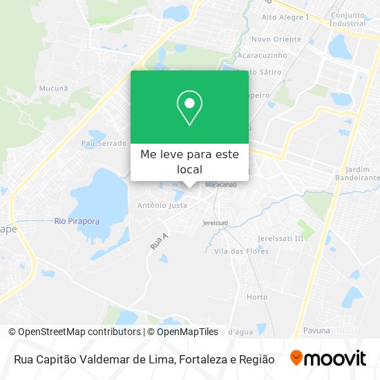 Rua Capitão Valdemar de Lima mapa