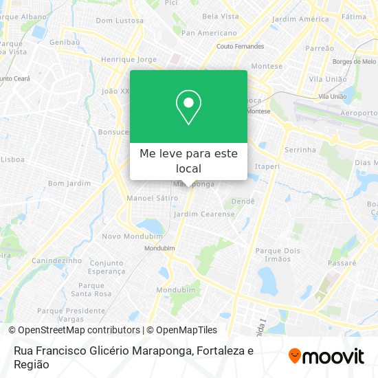 Rua Francisco Glicério Maraponga mapa