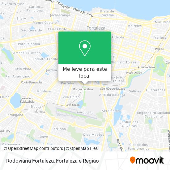 Rodoviária Fortaleza mapa