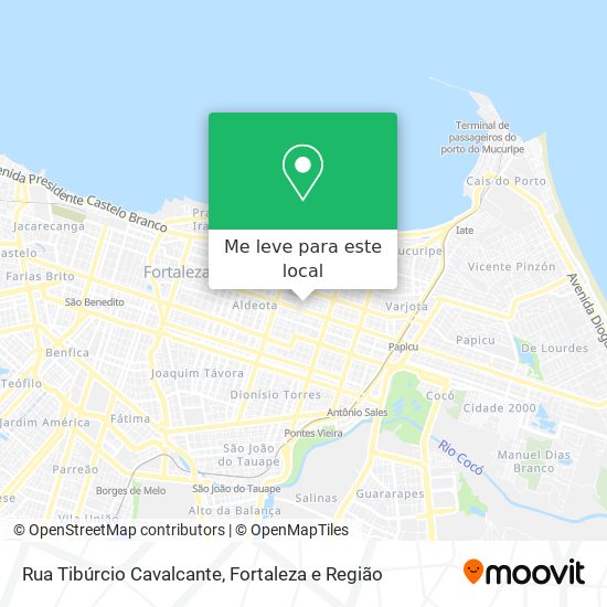 Rua Tibúrcio Cavalcante mapa