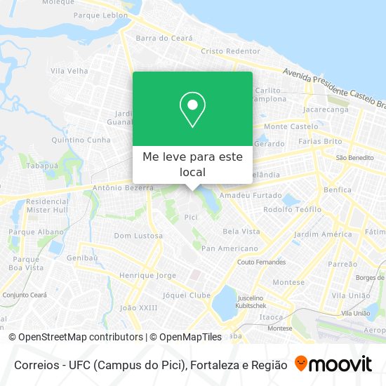 Correios - UFC (Campus do Pici) mapa