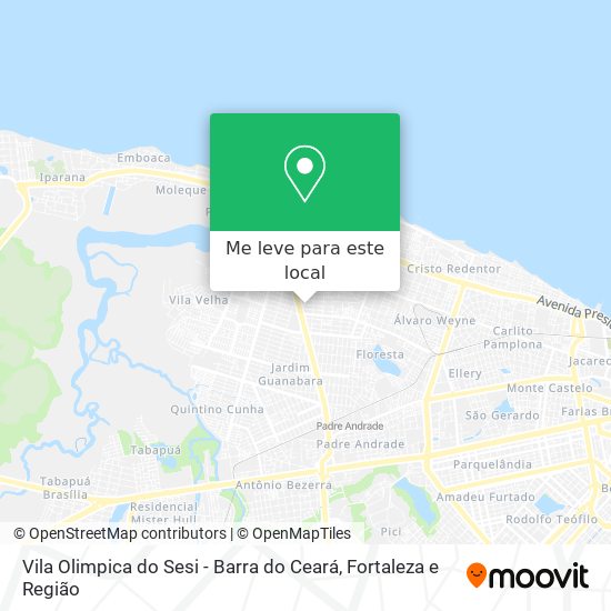 Vila Olimpica do Sesi - Barra do Ceará mapa
