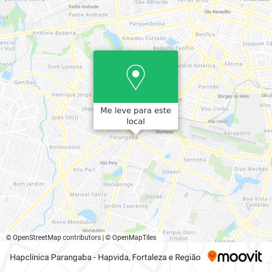 Hapclínica Parangaba - Hapvida mapa