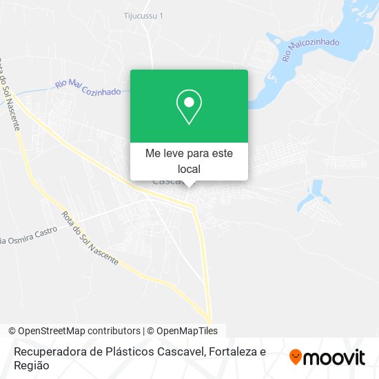 Recuperadora de Plásticos Cascavel mapa