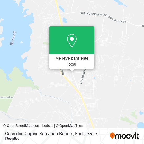 Casa das Cópias São João Batista mapa