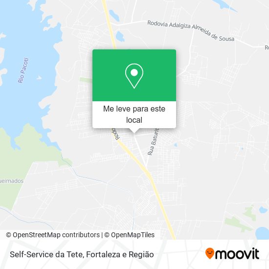 Self-Service da Tete mapa