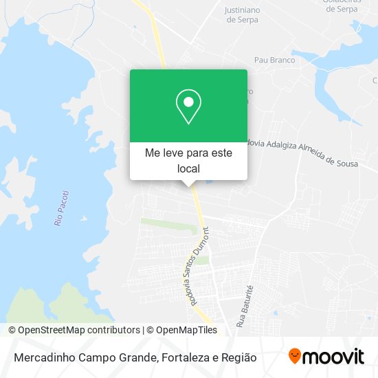 Mercadinho Campo Grande mapa