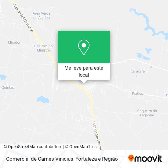 Comercial de Carnes Vinicius mapa