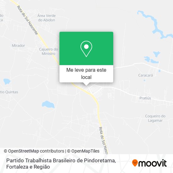 Partido Trabalhista Brasileiro de Pindoretama mapa