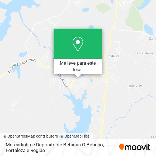 Mercadinho e Deposito de Bebidas O Betinho mapa