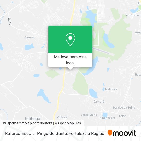 Reforco Escolar Pingo de Gente mapa