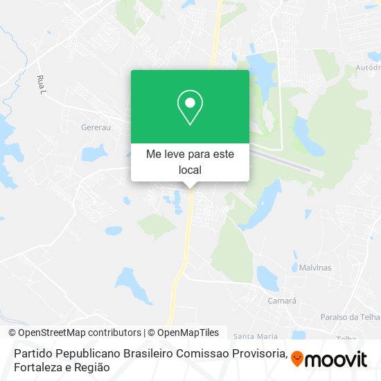 Partido Pepublicano Brasileiro Comissao Provisoria mapa