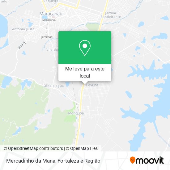 Mercadinho da Mana mapa