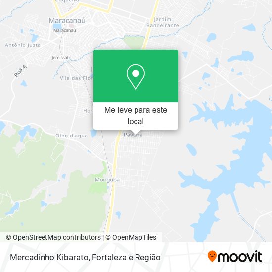 Mercadinho Kibarato mapa