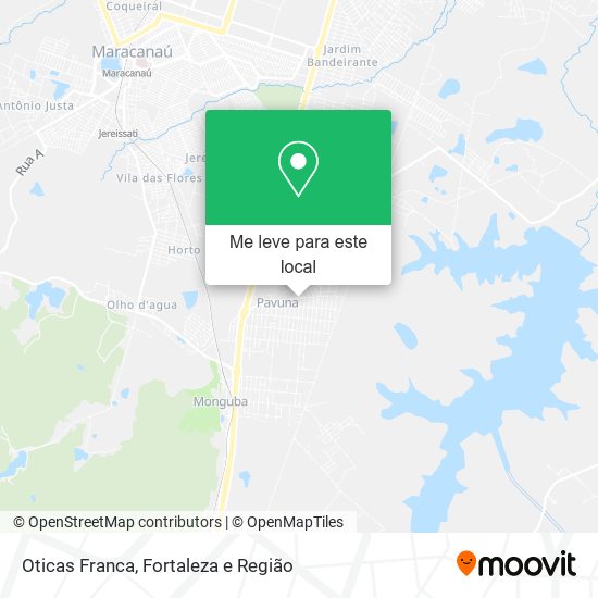 Oticas Franca mapa