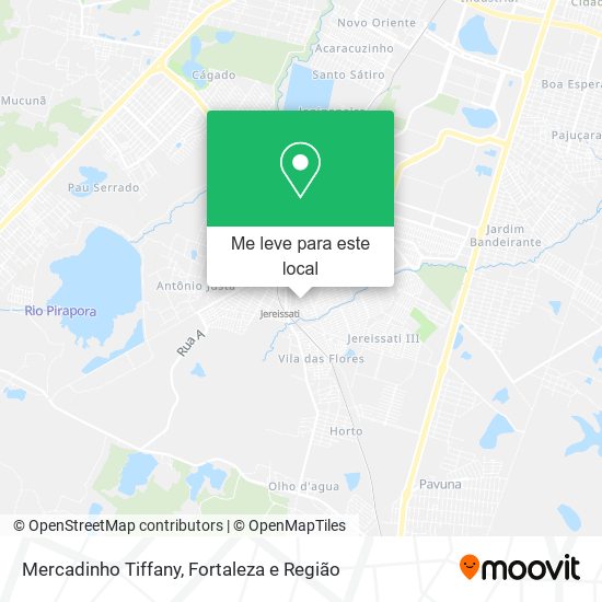 Mercadinho Tiffany mapa