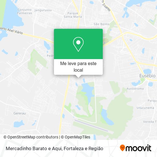 Mercadinho Barato e Aqui mapa