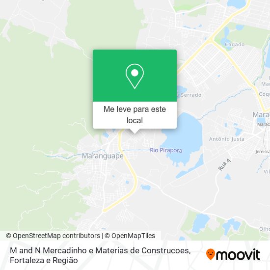 M and N Mercadinho e Materias de Construcoes mapa