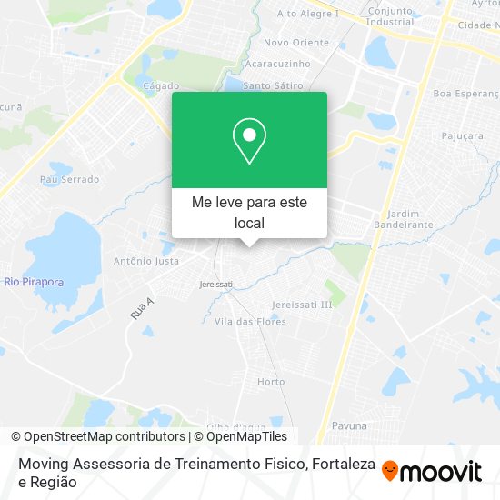 Moving Assessoria de Treinamento Fisico mapa