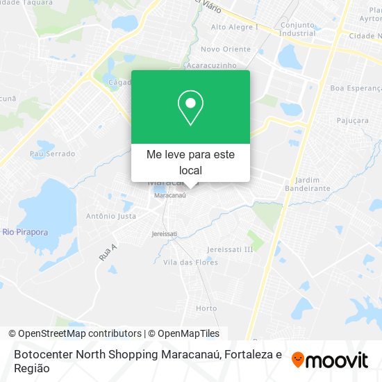 Botocenter North Shopping Maracanaú mapa