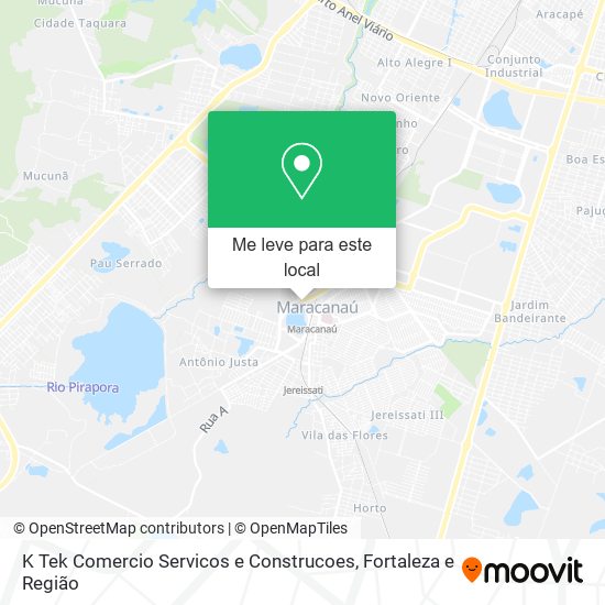 K Tek Comercio Servicos e Construcoes mapa