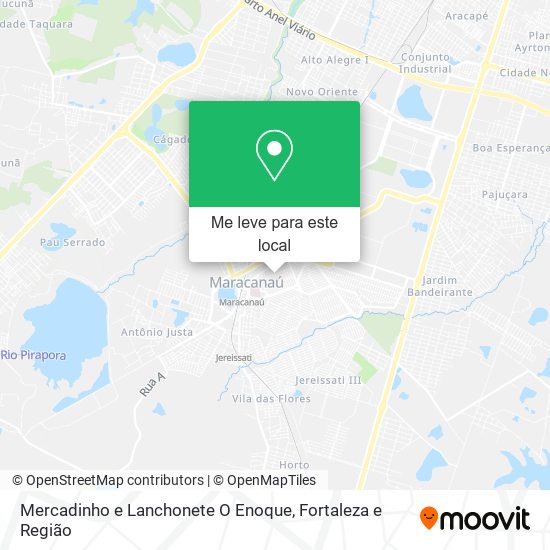 Mercadinho e Lanchonete O Enoque mapa