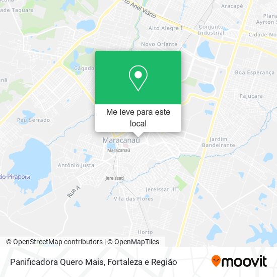 Panificadora Quero Mais mapa