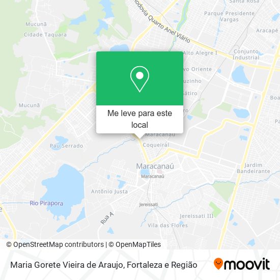 Maria Gorete Vieira de Araujo mapa