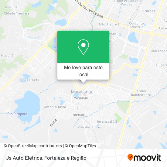 Js Auto Eletrica mapa