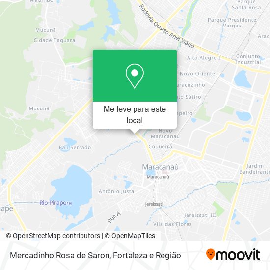 Mercadinho Rosa de Saron mapa