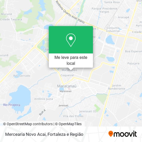 Mercearia Novo Acai mapa