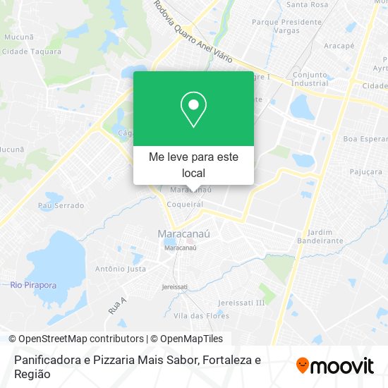 Panificadora e Pizzaria Mais Sabor mapa