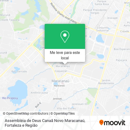 Assembléia de Deus Canaã Novo Maracanaú mapa
