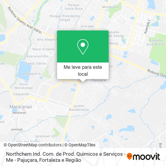 Northchem Ind. Com. de Prod. Quimicos e Serviços -Me - Pajuçara mapa