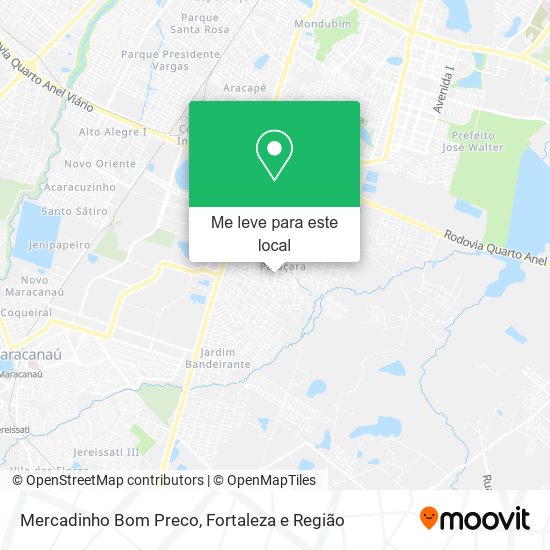 Mercadinho Bom Preco mapa