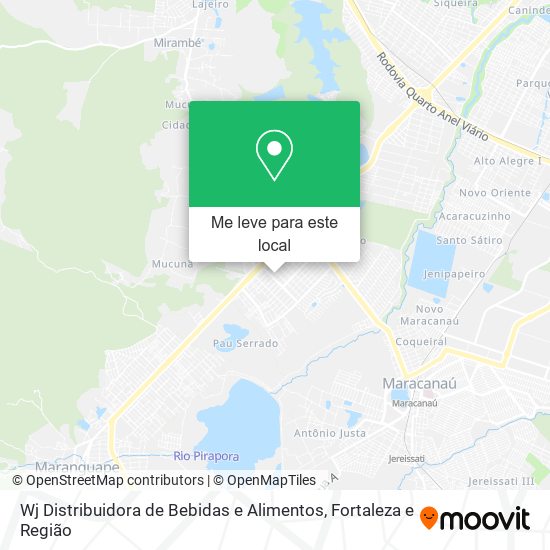 Wj Distribuidora de Bebidas e Alimentos mapa