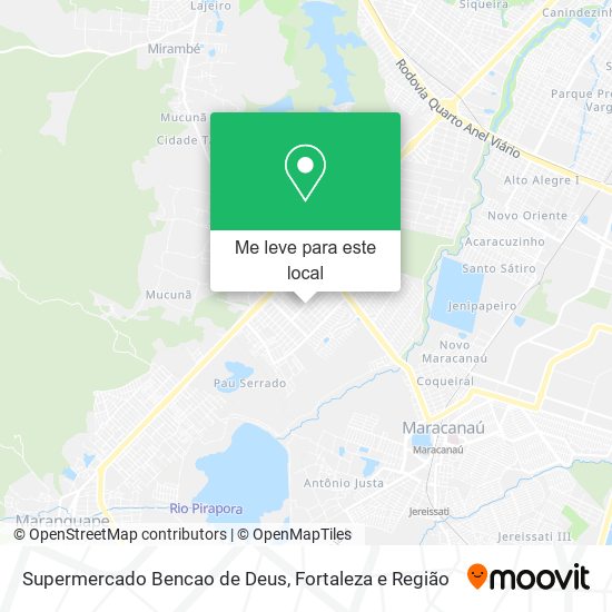 Supermercado Bencao de Deus mapa