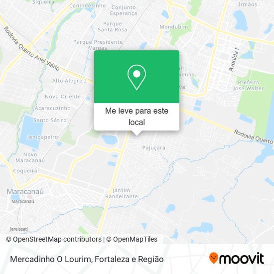 Mercadinho O Lourim mapa