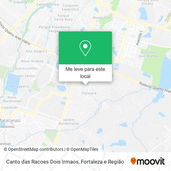 Canto das Racoes Dois Irmaos mapa