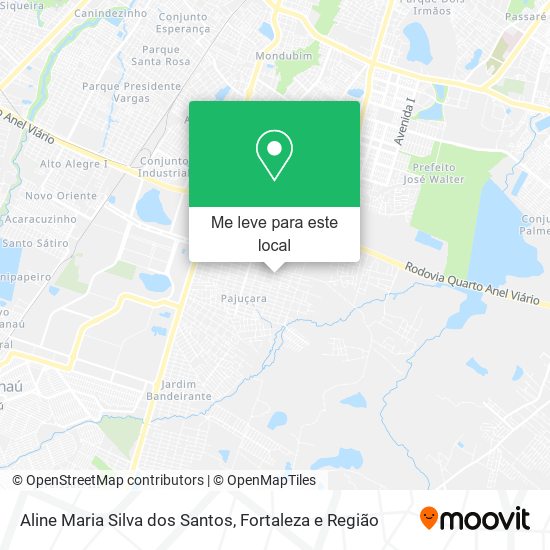 Aline Maria Silva dos Santos mapa