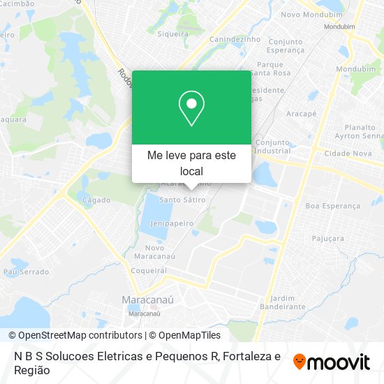 N B S Solucoes Eletricas e Pequenos R mapa